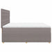 Pat box spring cu saltea, gri taupe, 200x200 cm, textil - WALTI WALTI
