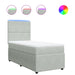 Pat continental cu saltea, gri deschis, 80x200 cm, catifea - WALTI WALTI