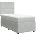 Pat continental cu saltea, gri deschis, 80x200 cm, catifea - WALTI WALTI