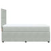 Pat continental cu saltea, gri deschis, 80x200 cm, catifea - WALTI WALTI