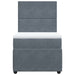 Pat box spring cu saltea, gri închis, 80x200 cm, catifea - WALTI WALTI