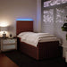 Pat box spring cu saltea, roz, 80x200 cm, catifea - WALTI WALTI