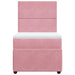 Pat box spring cu saltea, roz, 80x200 cm, catifea - WALTI WALTI