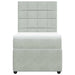 Pat continental cu saltea, gri deschis, 80x200 cm, catifea - WALTI WALTI