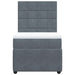 Pat box spring cu saltea, gri închis, 80x200 cm, catifea - WALTI WALTI