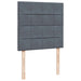 Pat box spring cu saltea, gri închis, 80x200 cm, catifea - WALTI WALTI