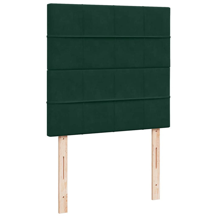 Pat continental cu saltea, verde închis, 80x200 cm, catifea - WALTI WALTI