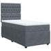 Pat box spring cu saltea, gri închis, 80x200 cm, catifea - WALTI WALTI