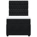 Pat box spring cu saltea, negru, 80x200 cm, catifea - WALTI WALTI