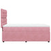 Pat box spring cu saltea, roz, 80x200 cm, catifea - WALTI WALTI