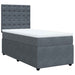 Pat box spring cu saltea, gri închis, 80x200 cm, catifea - WALTI WALTI