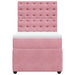 Pat box spring cu saltea, roz, 80x200 cm, catifea - WALTI WALTI