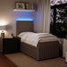 Pat box spring cu saltea, gri deschis, 90x190 cm, catifea - WALTI WALTI