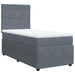 Pat box spring cu saltea, gri închis, 90x190 cm, catifea - WALTI WALTI