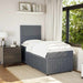 Pat box spring cu saltea, gri închis, 90x190 cm, catifea - WALTI WALTI