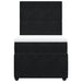 Pat box spring cu saltea, negru, 90x190 cm, catifea - WALTI WALTI