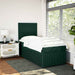 Pat box spring cu saltea, verde închis, 90x190 cm, catifea - WALTI WALTI