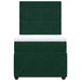 Pat box spring cu saltea, verde închis, 90x190 cm, catifea - WALTI WALTI