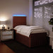 Pat box spring cu saltea, roz, 90x190 cm, catifea - WALTI WALTI
