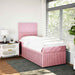 Pat box spring cu saltea, roz, 90x190 cm, catifea - WALTI WALTI