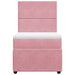 Pat box spring cu saltea, roz, 90x190 cm, catifea - WALTI WALTI