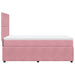 Pat box spring cu saltea, roz, 90x190 cm, catifea - WALTI WALTI