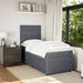 Pat box spring cu saltea, gri închis, 90x190 cm, catifea - WALTI WALTI
