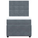 Pat box spring cu saltea, gri închis, 90x190 cm, catifea - WALTI WALTI