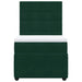 Pat box spring cu saltea, verde închis, 90x190 cm, catifea - WALTI WALTI