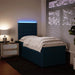 Pat box spring cu saltea, albastru, 90x190 cm, catifea - WALTI WALTI