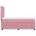 Pat box spring cu saltea, roz, 90x190 cm, catifea - WALTI WALTI