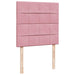 Pat box spring cu saltea, roz, 90x190 cm, catifea - WALTI WALTI