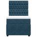 Pat box spring cu saltea, albastru, 90x190 cm, catifea - WALTI WALTI