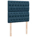 Pat box spring cu saltea, albastru, 90x190 cm, catifea - WALTI WALTI