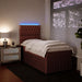 Pat box spring cu saltea, roz, 90x190 cm, catifea - WALTI WALTI