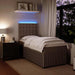 Pat box spring cu saltea, gri deschis, 90x190 cm, catifea - WALTI WALTI