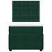 Pat box spring cu saltea, verde închis, 90x190 cm, catifea - WALTI WALTI