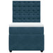 Pat box spring cu saltea, albastru, 90x190 cm, catifea - WALTI WALTI