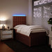 Pat box spring cu saltea, roz, 90x190 cm, catifea - WALTI WALTI