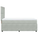 Pat box spring cu saltea, gri deschis, 90x200 cm, catifea - WALTI WALTI