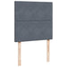 Pat box spring cu saltea, gri închis, 90x200 cm, catifea - WALTI WALTI