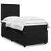 Pat box spring cu saltea, negru, 90x200 cm, catifea - WALTI WALTI