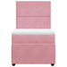 Pat box spring cu saltea, roz, 90x200 cm, catifea - WALTI WALTI
