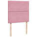 Pat box spring cu saltea, roz, 90x200 cm, catifea - WALTI WALTI