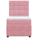 Pat box spring cu saltea, roz, 90x200 cm, catifea - WALTI WALTI