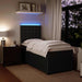 Pat box spring cu saltea, negru, 90x200 cm, catifea - WALTI WALTI