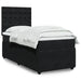 Pat box spring cu saltea, negru, 90x200 cm, catifea - WALTI WALTI
