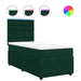Pat box spring cu saltea, verde închis, 90x200 cm, catifea - WALTI WALTI