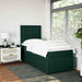 Pat box spring cu saltea, verde închis, 90x200 cm, catifea - WALTI WALTI