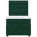 Pat box spring cu saltea, verde închis, 90x200 cm, catifea - WALTI WALTI